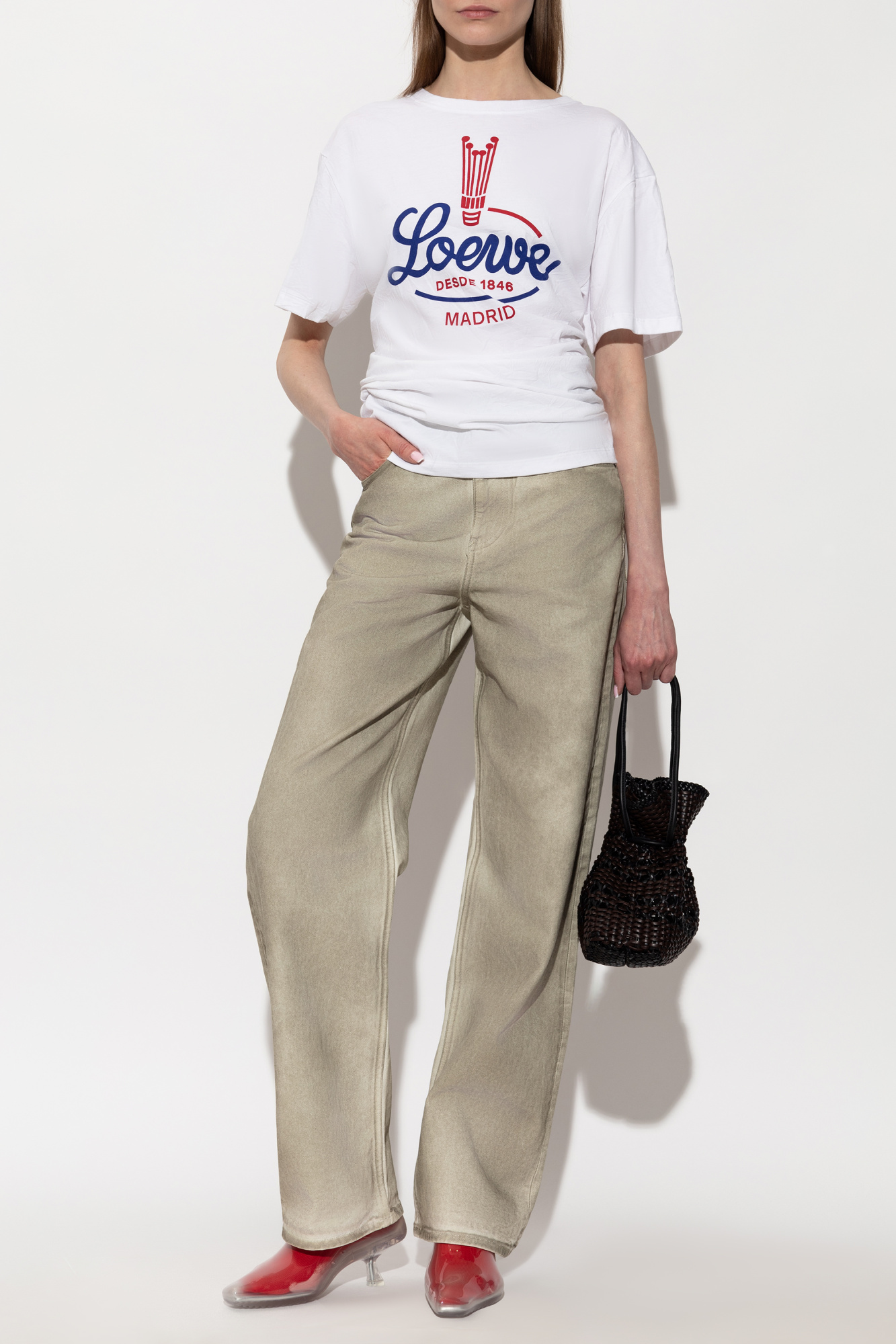 Loewe T-shirt with a crinkled effect | Women's | Vitkac